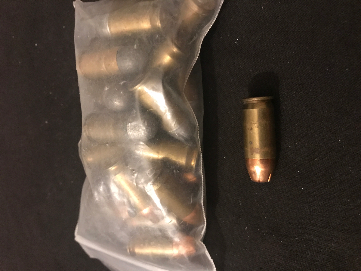 Mixed 26 rounds of .45 auto hollow point and round nose lead