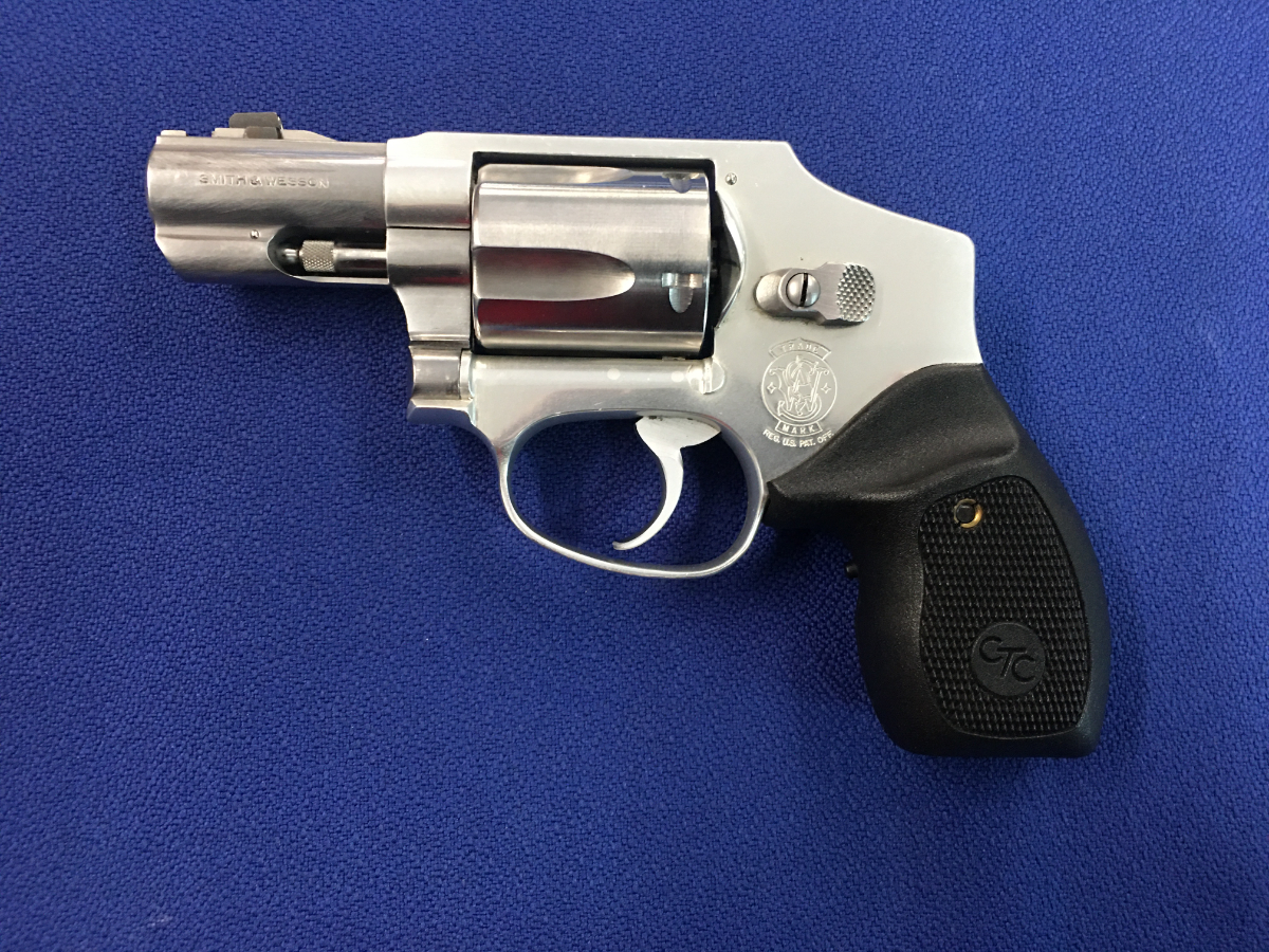 SMITH & WESSON MODEL 642 W/ CUSTOM PORTED BARREL, CRIMSON TRACE LASER GRIPS, AND NIGHT SIGHT, CHAMBERED IN .38 Special - Picture 2