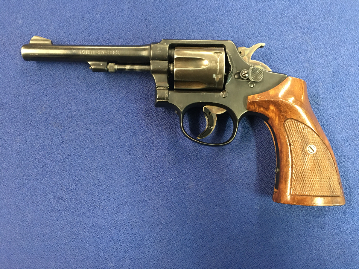 Smith & Wesson HAND EJECTOR, LEND LEASE, PDD GRIPS, TRIGGER SHOE, CHAMBERED IN .38 S&W - Picture 2