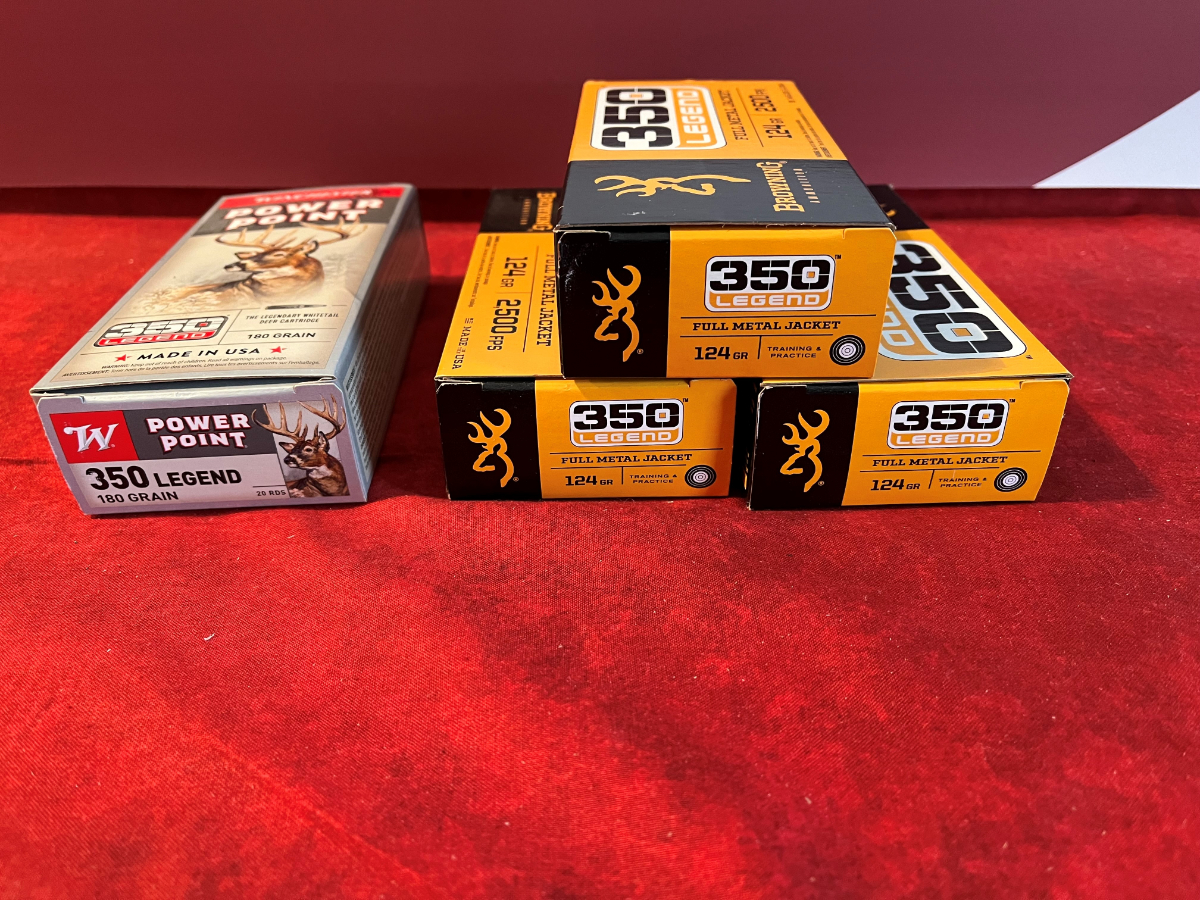 Browning 350 Legend Ammunition 60 Rounds Target Fmj 124 Grain