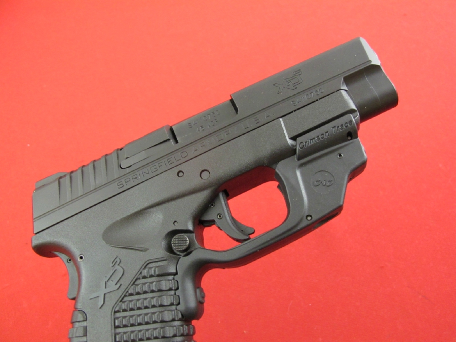 Springfield Model Xds 45acp 4in W/Crimson Trace Green Laser & Box, No