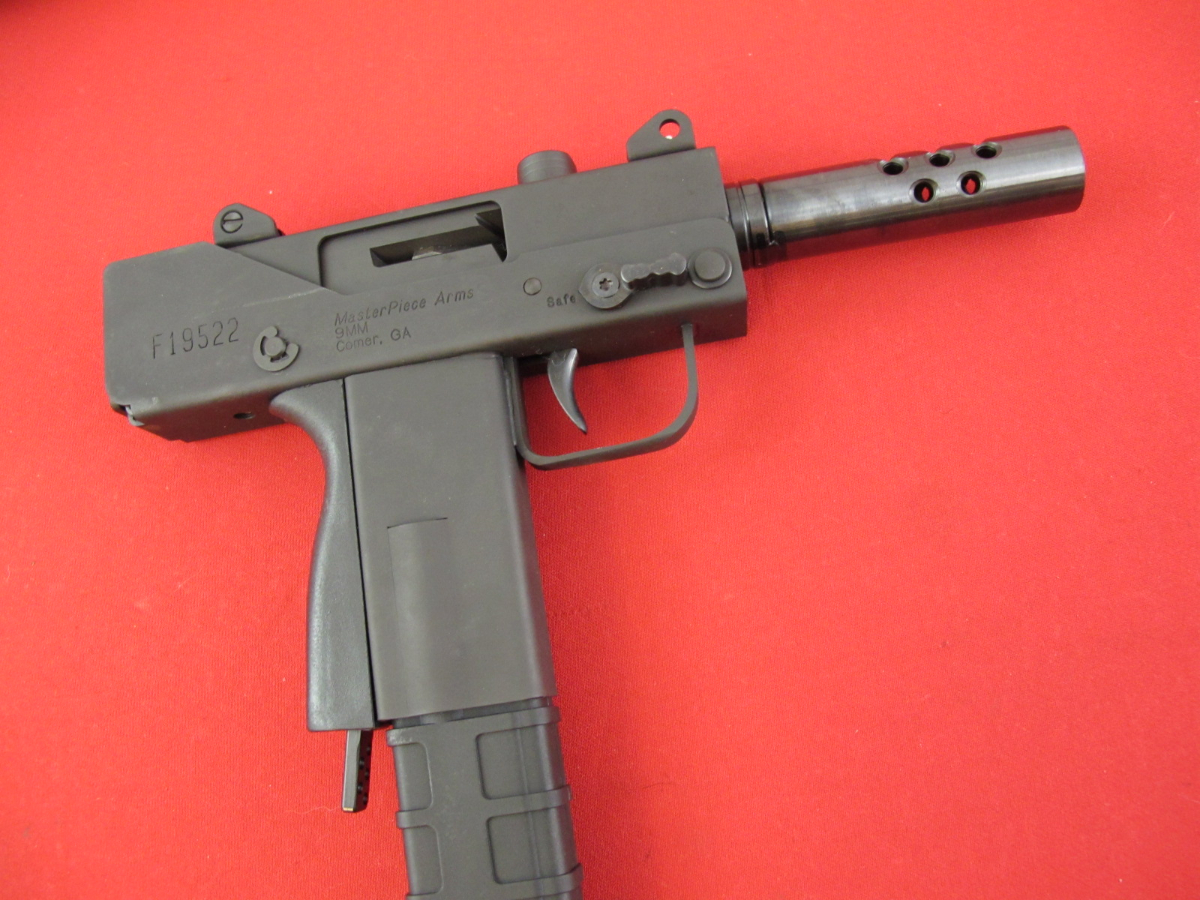 Masterpiece Arms Mini 9 9mm, 8in Barrel W/Muzzle Brake, 4 Mags & Box ...