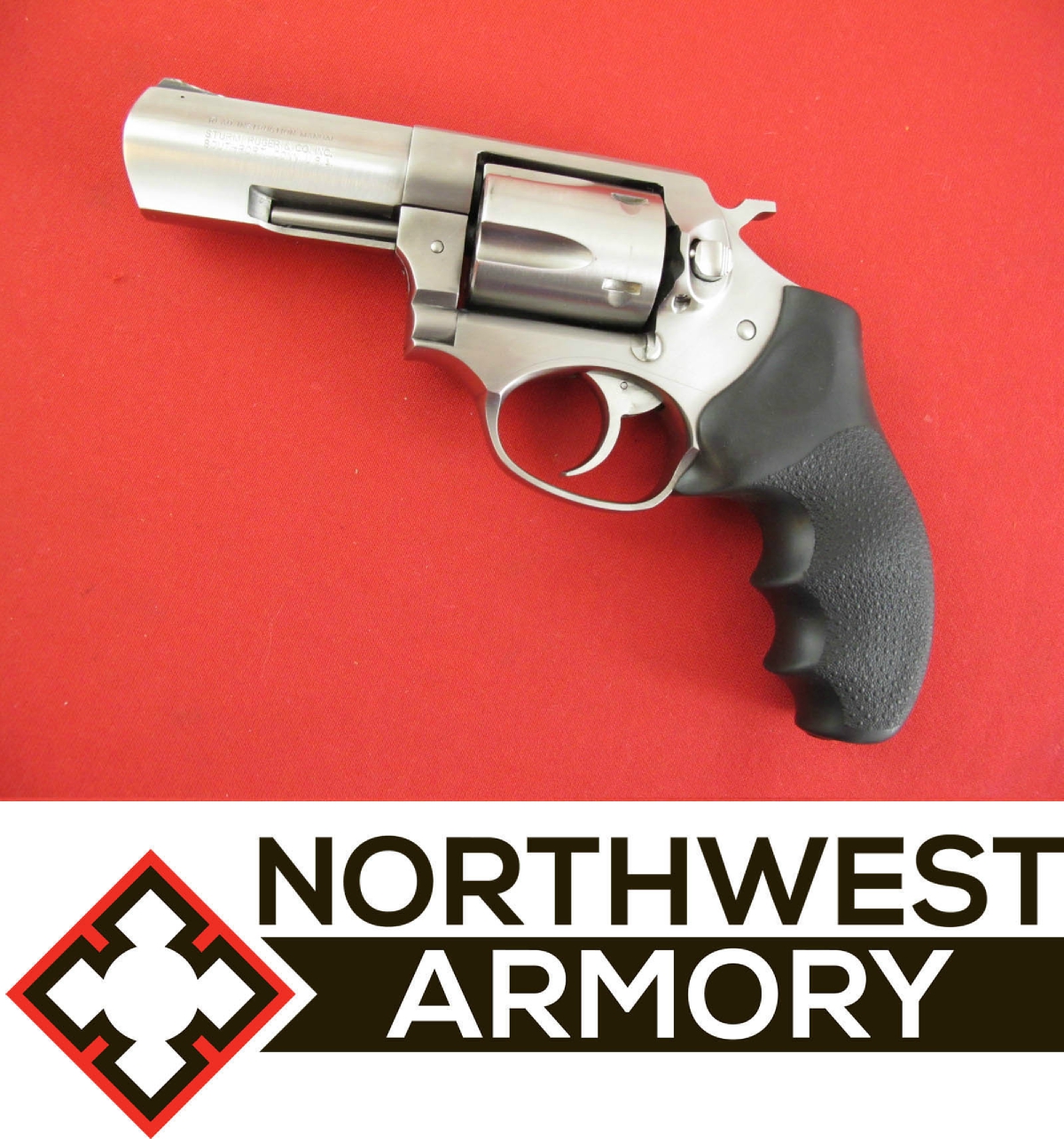 Ruger Model Sp101 357mg, 3in Stainless, Hogue Rubber Grips, No Reserve