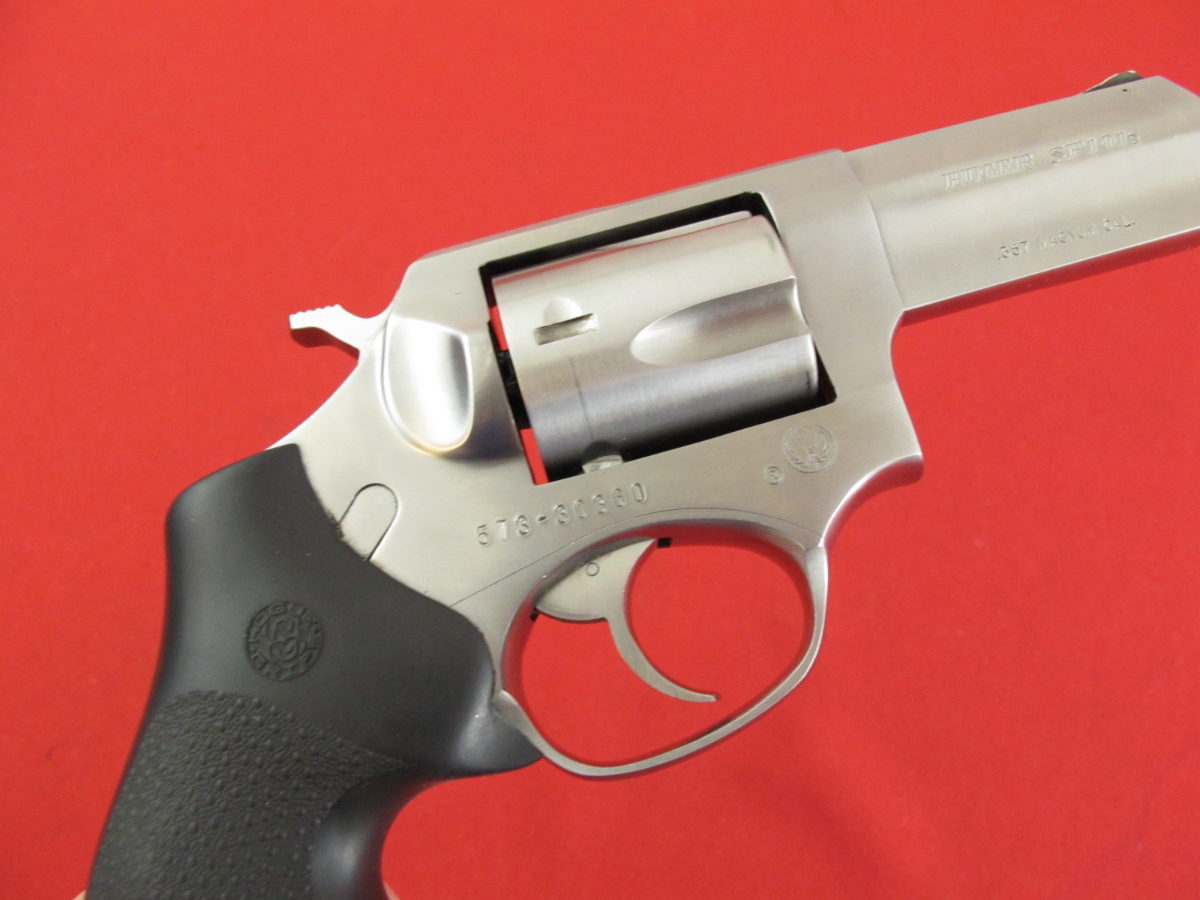 Ruger Model Sp101 357mg, 3in Stainless, Hogue Rubber Grips, No Reserve
