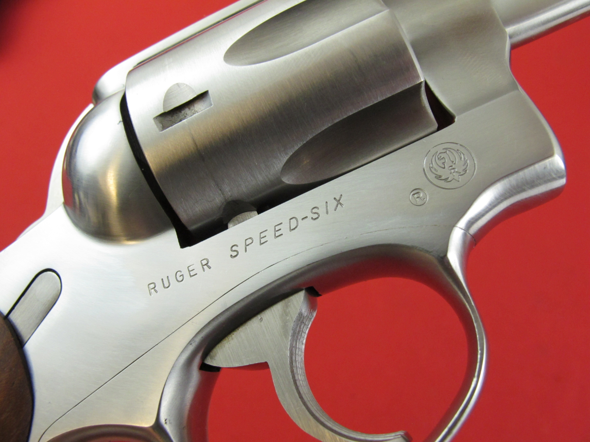 Ruger Speed Six 38sp, 4in Stainless, Wood Grips, Mfg 1975, No Reserve .38 Special For Sale at