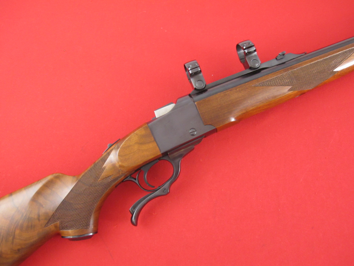 Ruger No 1 240 Wby Mag, 26in Blue/Wood, W/Rings, No Reserve .240 Wby ...