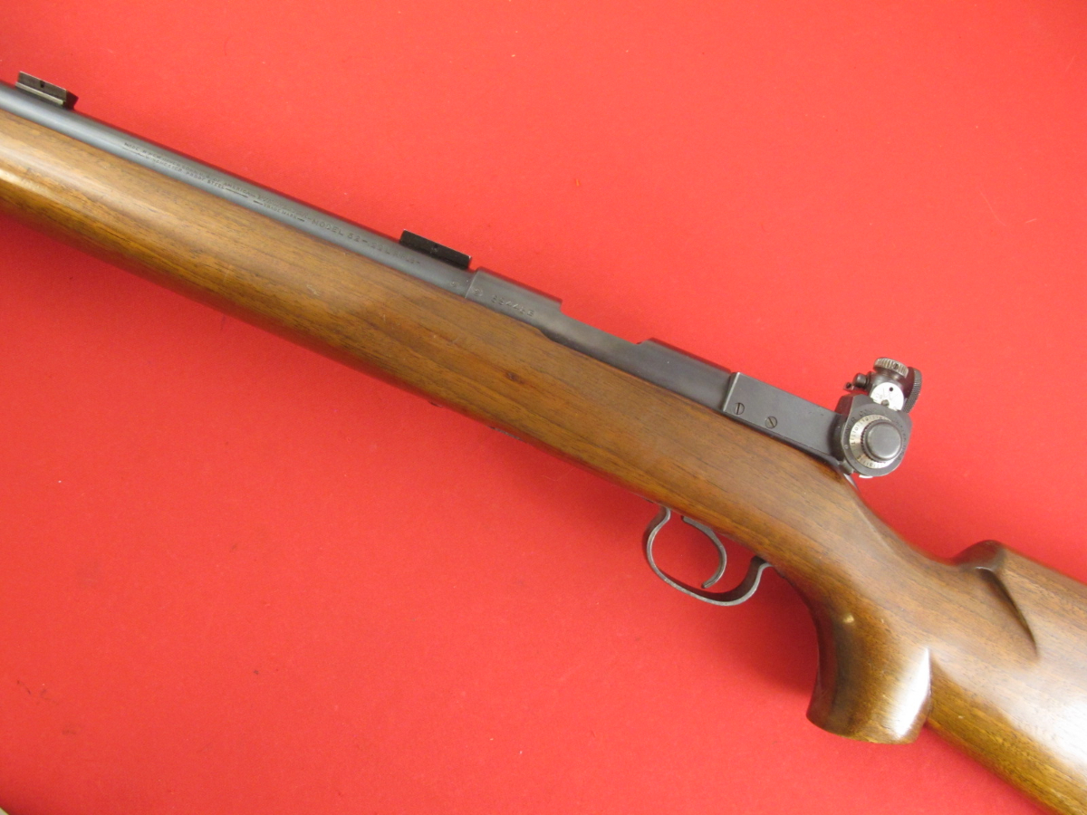 Winchester Model 52B Heavy Barrel 22LR, 28in Blue/Wood, Peep Sight, MFG ...