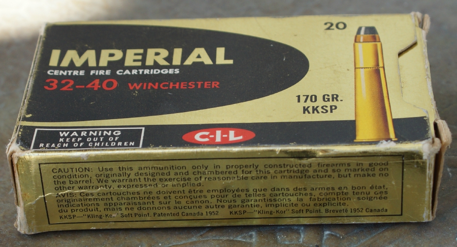 Vintage 32-40 Imperial Ammo .32-40 Winchester Cil .32-40 Ballard For ...