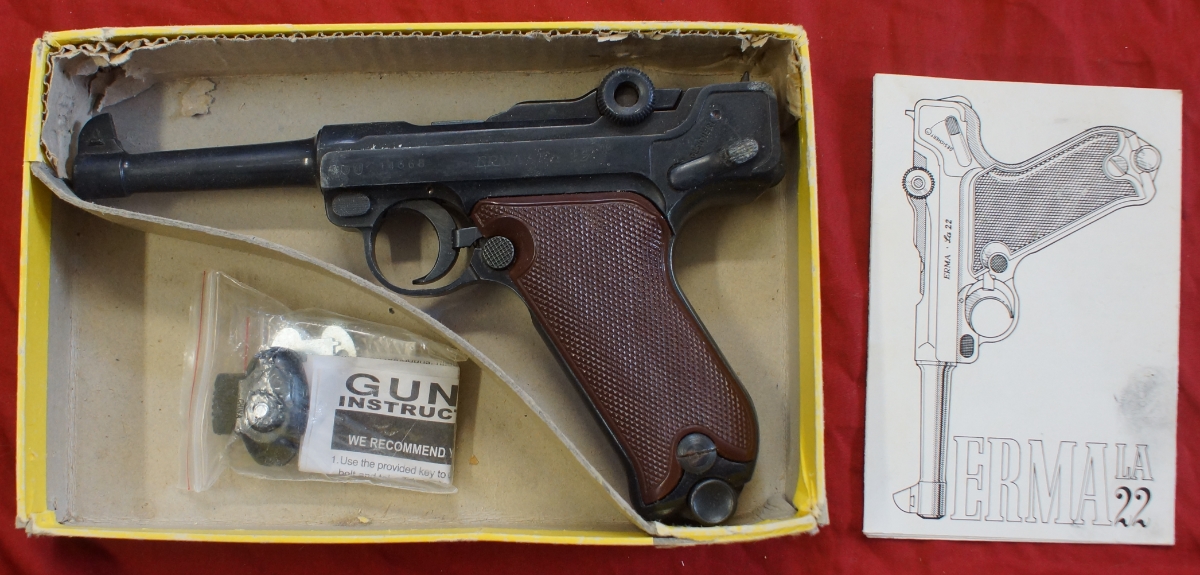 Erma Werke Erma La-22 22 Lr Semi Pistol P-08 Luger Copy .22 Lr For Sale ...