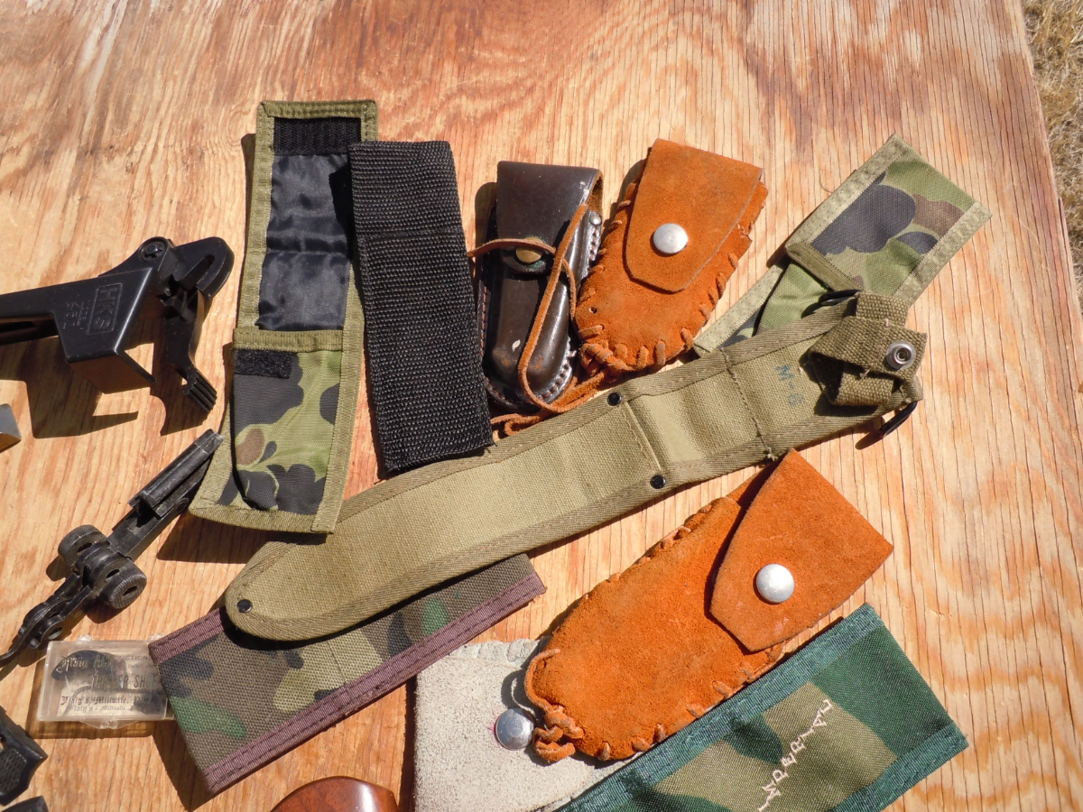 Lot Of Miscellaneous Gun Parts And Accessories, Grips, Straps, Sheaths