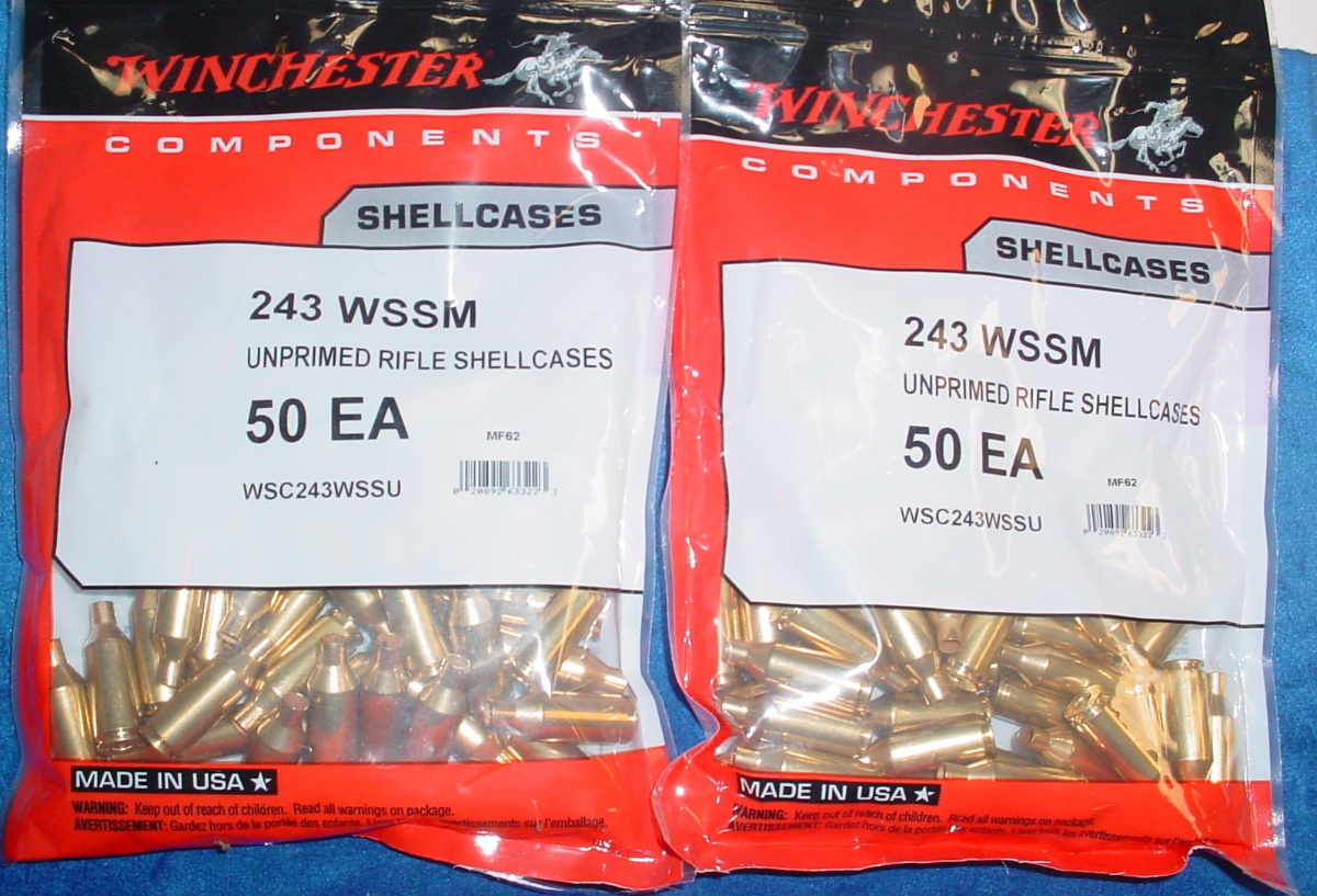 243 Wssm New Winchester Brass 100 Rd .243 Wssm For Sale at GunAuction ...