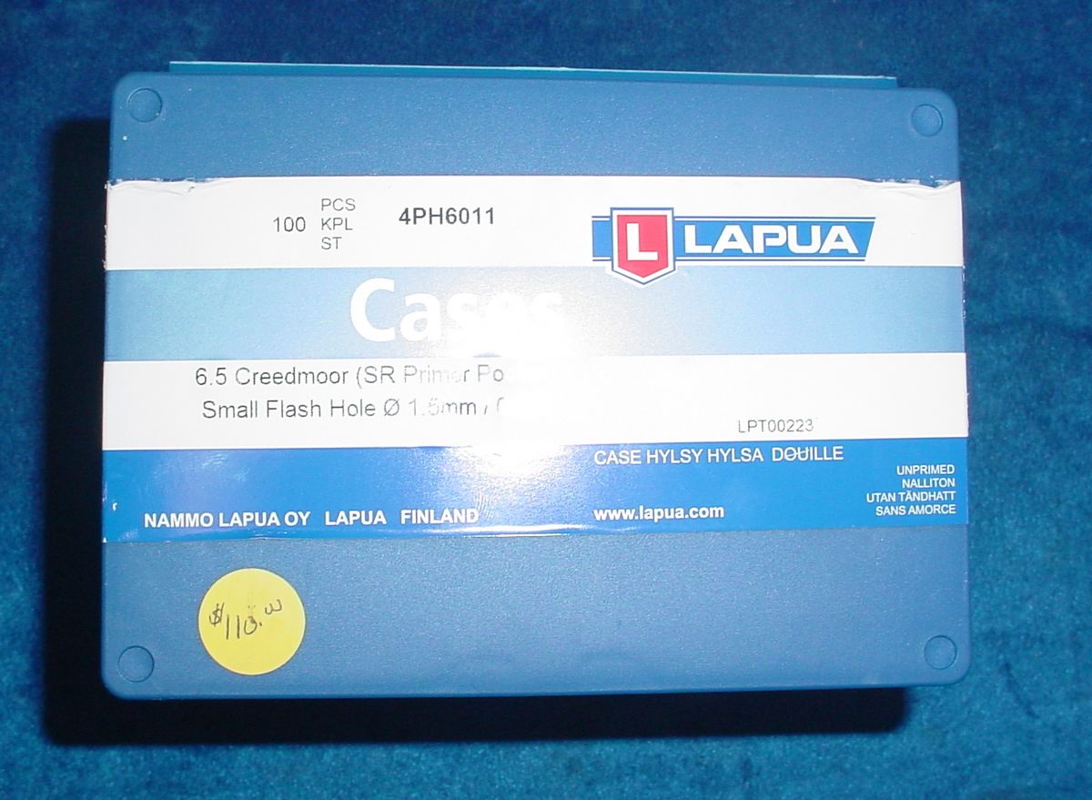 Lapua 6 5 creedmoor brass 100 rds 17176425 gunauction