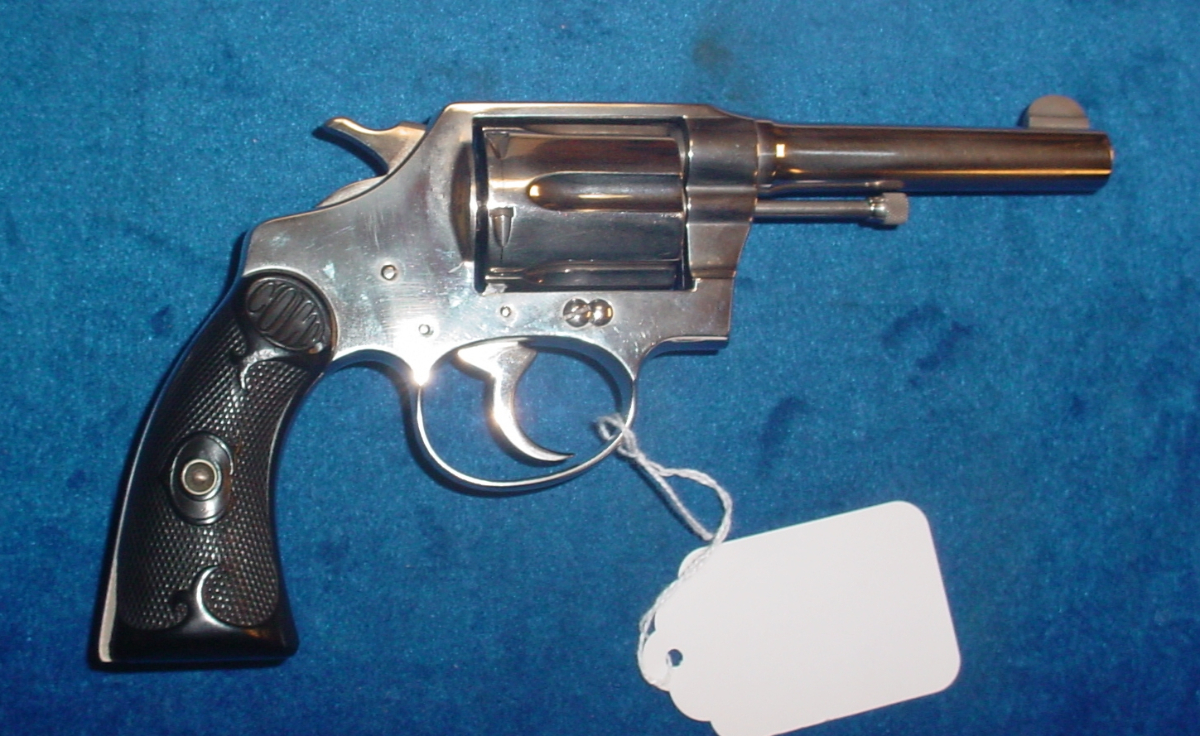 Colt Police Positive 38 Special Nickel Finish 4 Inch Revolver Picture 2 4922