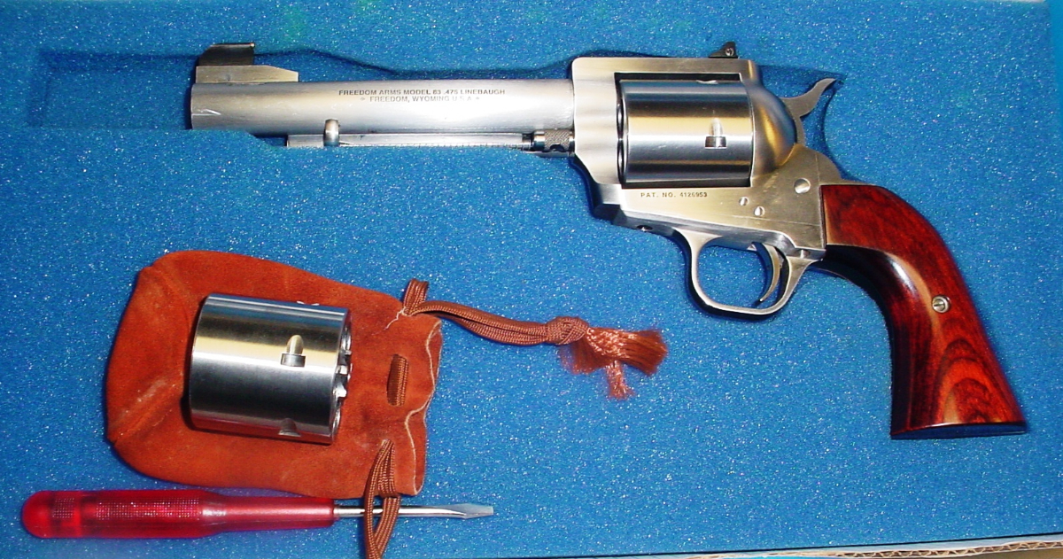 Freedom Arms Model 83 475 Linebaugh And 480 Cylinder Stainless Revolver ...