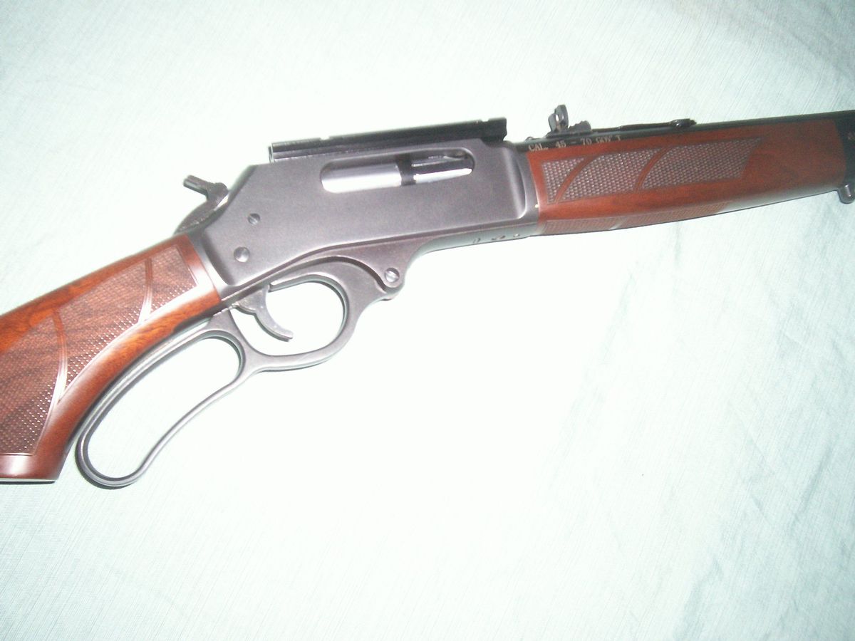 Henry (blue steel) Lever Action 45/70 Walnut stock, scope bases+ ...