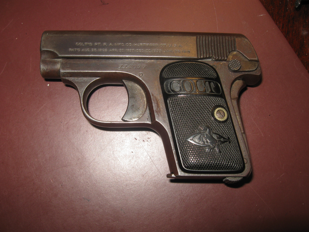 Colt 25 caliber semi auto pistol