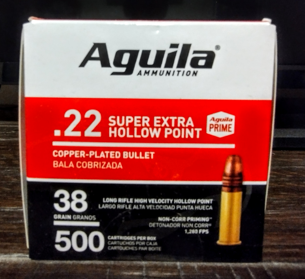 Aguila Super Extra .22 lr 22lr 38 Grain CPHP - 500 Rds.