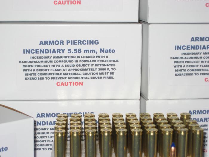 . 223/5.56 Armor Piercing Incendiary 50 Rounds For Sale at GunAuction ...