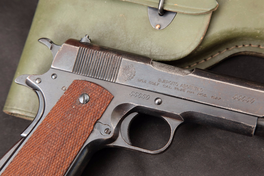 DGFM-FMAP Model 1927 Sistema Colt (1911A1) Argentine Army Issued, Import Marked, Blue 5” - SA Semi-Automatic Pistol & Holster, MFD 1950 C&R - Picture 3
