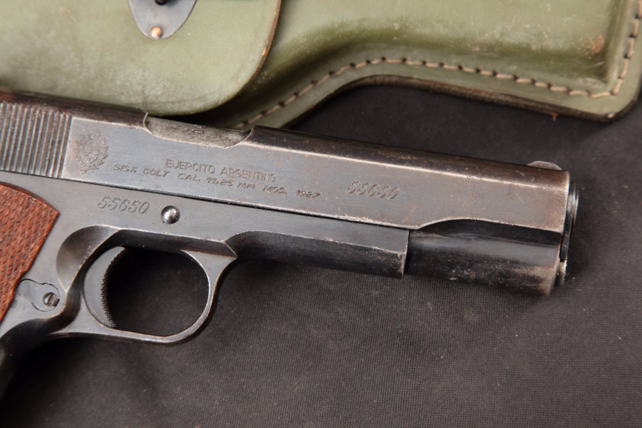 DGFM-FMAP Model 1927 Sistema Colt (1911A1) Argentine Army Issued, Import Marked, Blue 5” - SA Semi-Automatic Pistol & Holster, MFD 1950 C&R - Picture 4