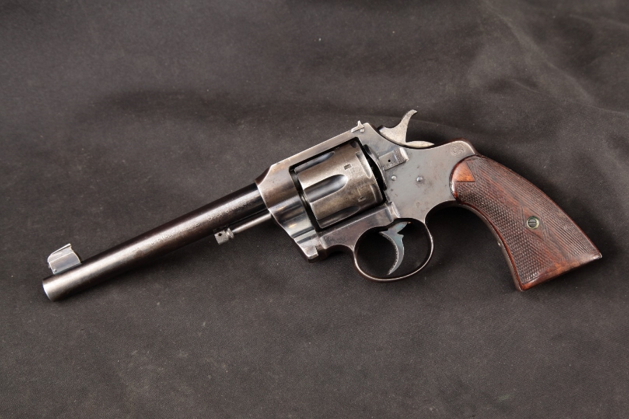 Colt Officer’s Model 1st Issue, Blue 6” - RARE Early Double Action Revolver, MFD 1907 C&R - Picture 5