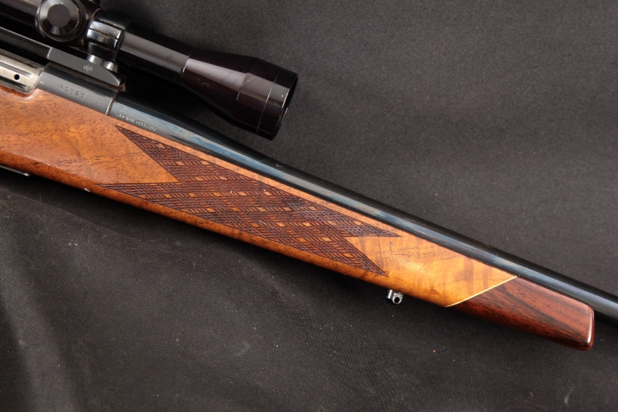 W. German Weatherby Mark V, Blue 24” - Bolt Action Hunting Rifle & Redfield Scope MD 1965 - Picture 5