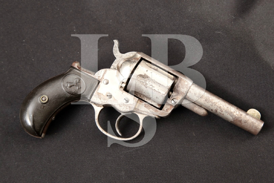 Colt Model 1877 Lightning Shopkeeper’s Special, Etched Panel, Nickel 3 ...