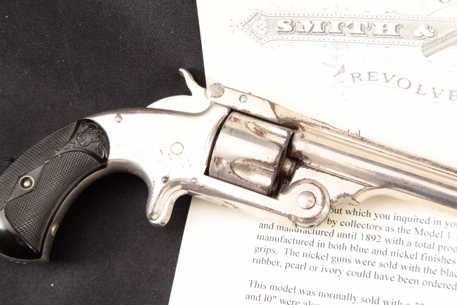 Smith & Wesson S&W Number 1 1/2 Centerfire, Nickel 3 ½” Single Action ...