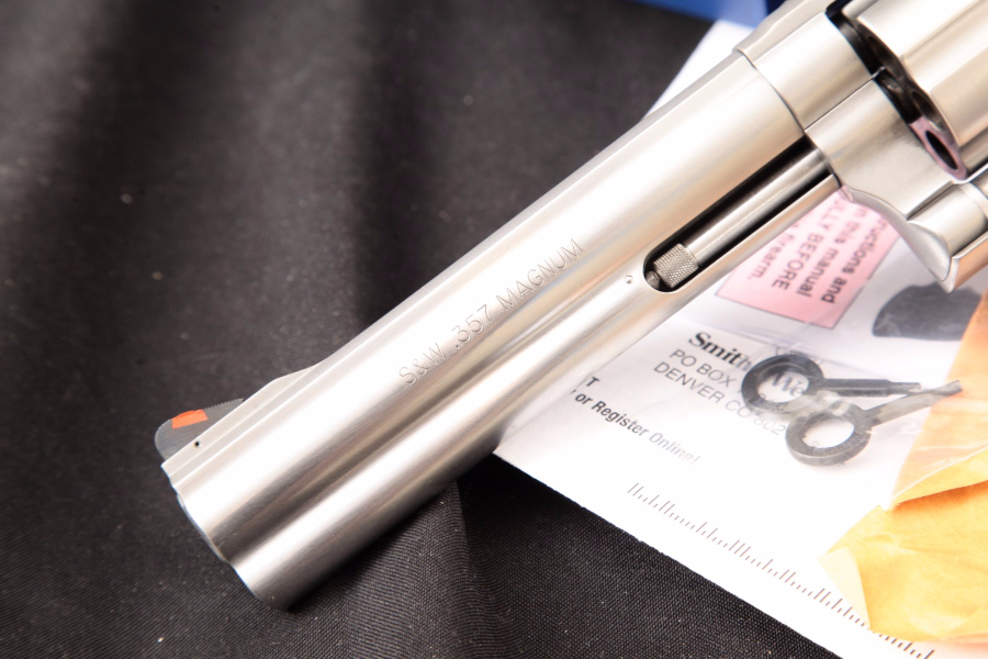 Smith & Wesson S&W Model 686-6 ‘Distinguished Combat Magnum’ 164194, Stainless Steel 6” - 6-Shot, Double Action Revolver & Case, MFD 2014 - Picture 8