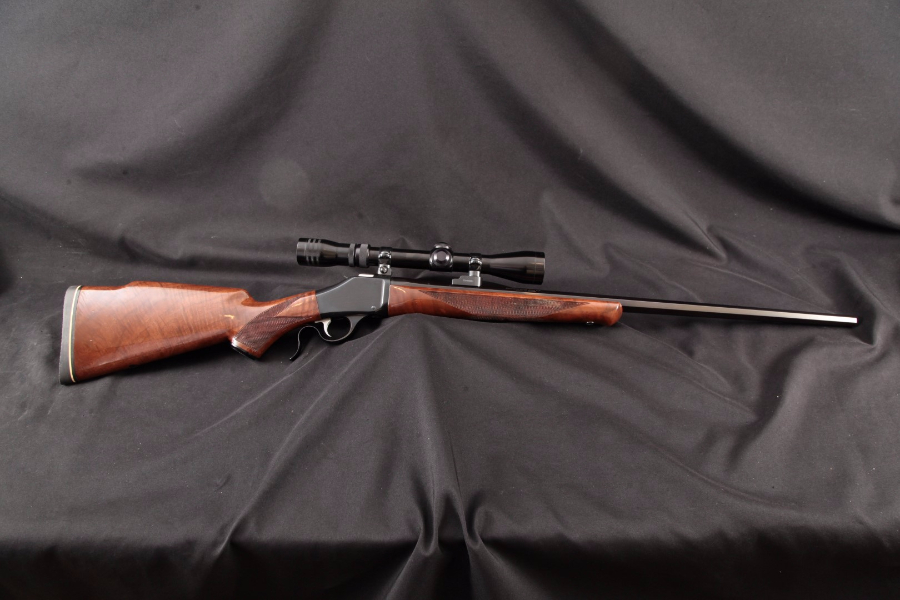 Browning Model B78 B-78 Falling Block, Blue Octagon 26” - Single Shot Rifle & Scope, MFD 1975 - Picture 7