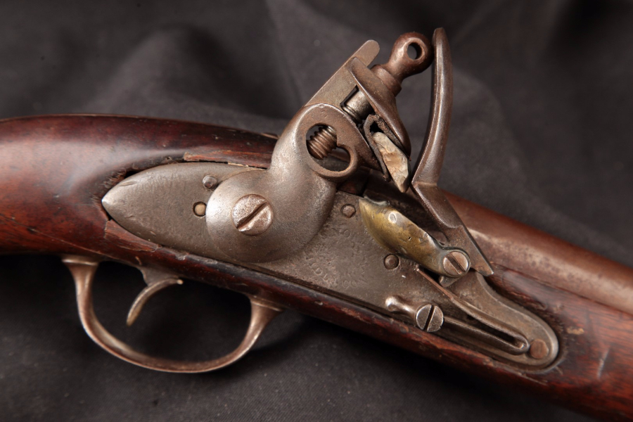 Simeon North Model 1816 U.S. Marked Flintlock Pistol, Brown/Case 8 ½” - Rare Single Shot Pistol, MFD 1816-1820 Antique - Picture 3