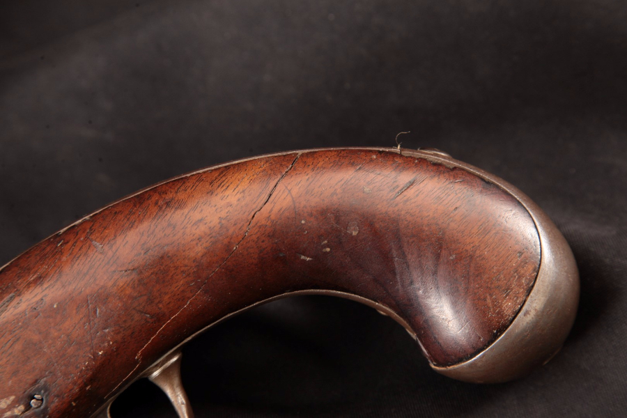 Simeon North Model 1816 U.S. Marked Flintlock Pistol, Brown/Case 8 ½” - Rare Single Shot Pistol, MFD 1816-1820 Antique - Picture 7