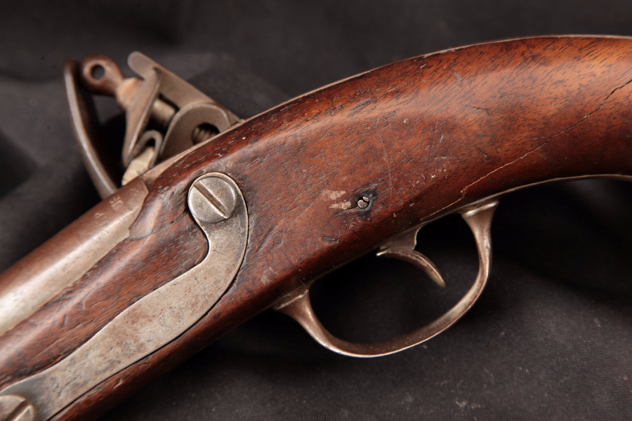 Simeon North Model 1816 U.S. Marked Flintlock Pistol, Brown/Case 8 ½” - Rare Single Shot Pistol, MFD 1816-1820 Antique - Picture 8