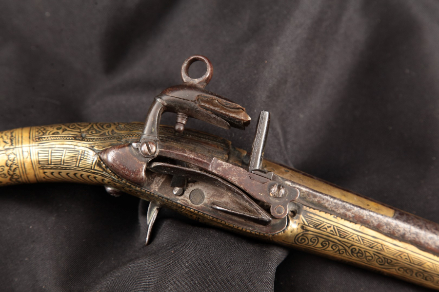 UNKNOWN - Middle Eastern Trade Gun, Smoothbore Engraved & Inlayed 8
