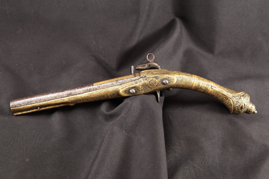 UNKNOWN - Middle Eastern Trade Gun, Smoothbore Engraved & Inlayed 8
