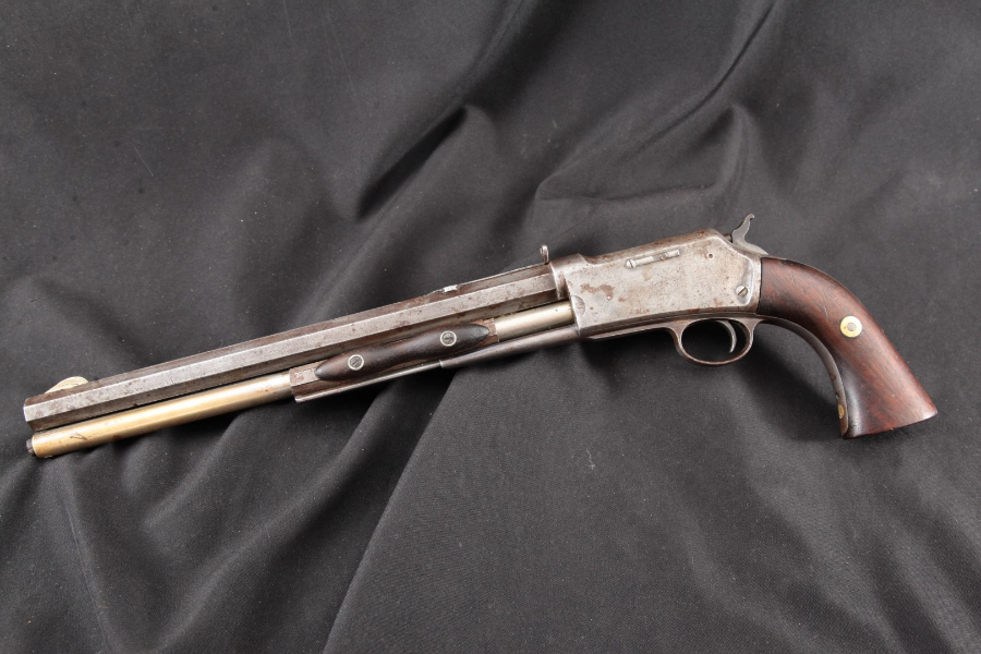 Colt - 1885 Medium Frame Lightning W. D. CROCKER Cut-Down Rifle, Blue/Nickel, Octagon 13 5/16” Pump Action Pistol ANTIQUE - Picture 7