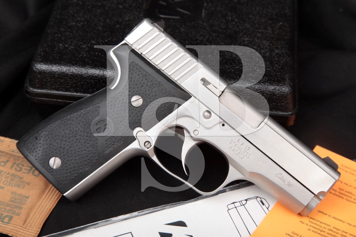 Kahr Arms Model K9 Elite 98, Stainless 3 1/2" StrikerFired SemiAutomatic Pistol & Case, Mfd