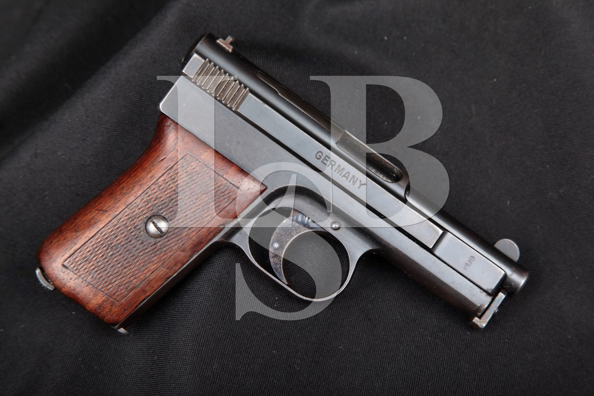 Mauser Model 1910 Sidelatch Pocket Pistol Commercial Blue 3 18 Sa Semi Automatic Pistol Mfd 2415