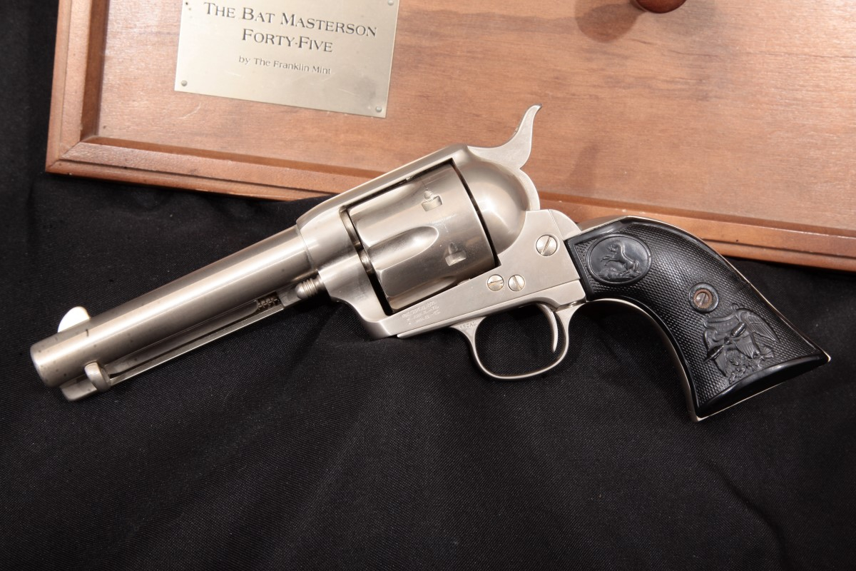 Franklin Mint `Bat Masterson` 1873 Colt Peacemaker Saa Replica Revolver ...