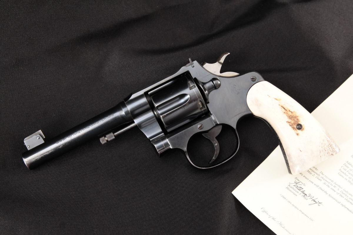 Colt - Shooting Master .38 Revolver, Original 1939 Usmc Shipment, Blue 5