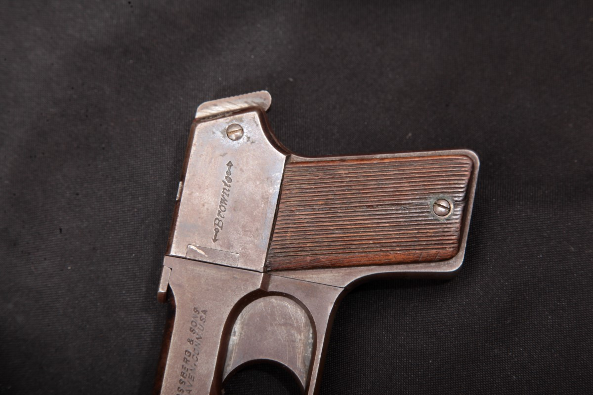 O. F. Mossberg & Sons, Inc. Model Brownie, Patent Applied For Marked, Blue 2 1/2" 4Shot Top