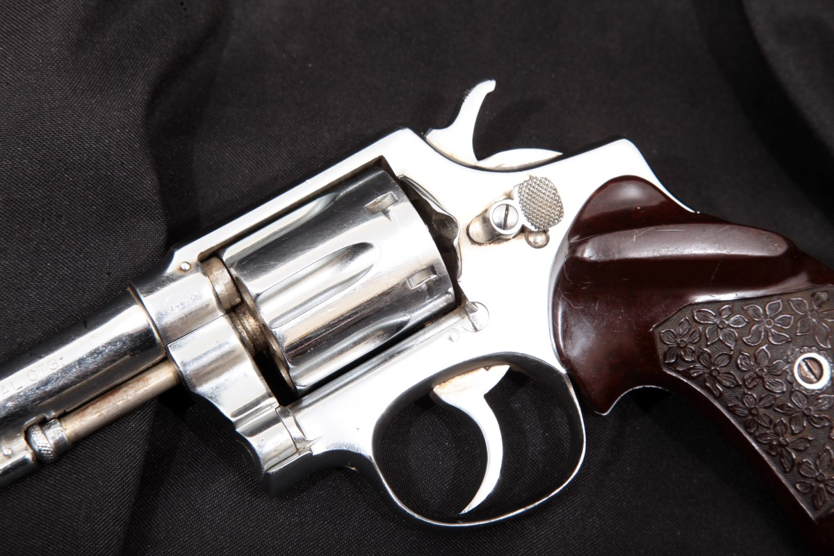 Orbea Hermanos - Spanish Copy of Smith & Wesson Hand Ejector, Chrome 4 1/4