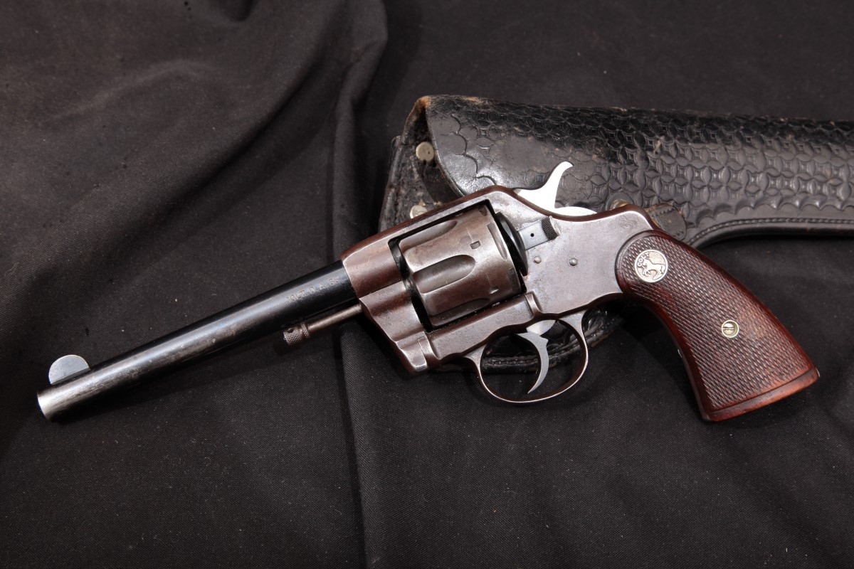 Colt - Model New DA Double Action Army Model of 1895, Blue 6” Revolver & Holster, MFD 1896 Antique - Picture 6