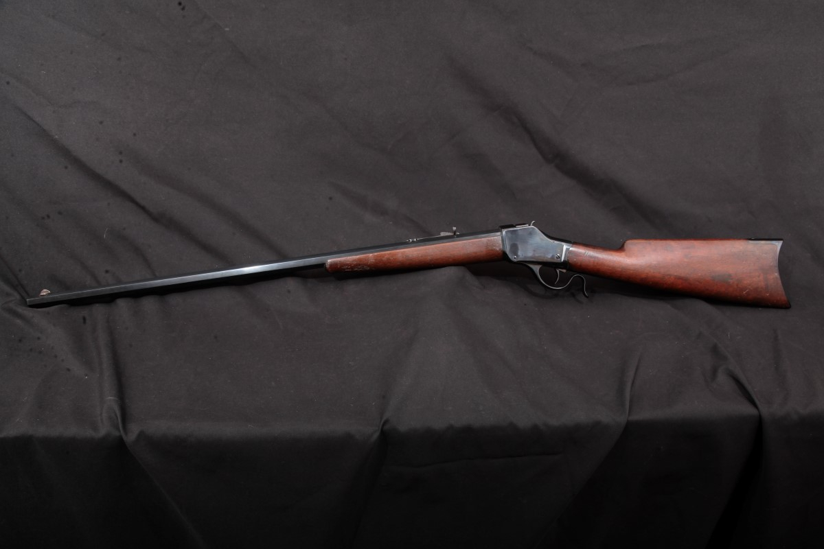 Winchester - Model 1885 High Wall Falling Block, 3rd Year of Production, Blue Octagon 28” Single Shot Rifle, MFD 1887 Antique - Picture 9 Winchester - Model 1885 High Wall Falling Block, 3rd Year of Production, Blue Octagon 28” Single Shot Rifle, MFD 1887 Antique - Picture 9