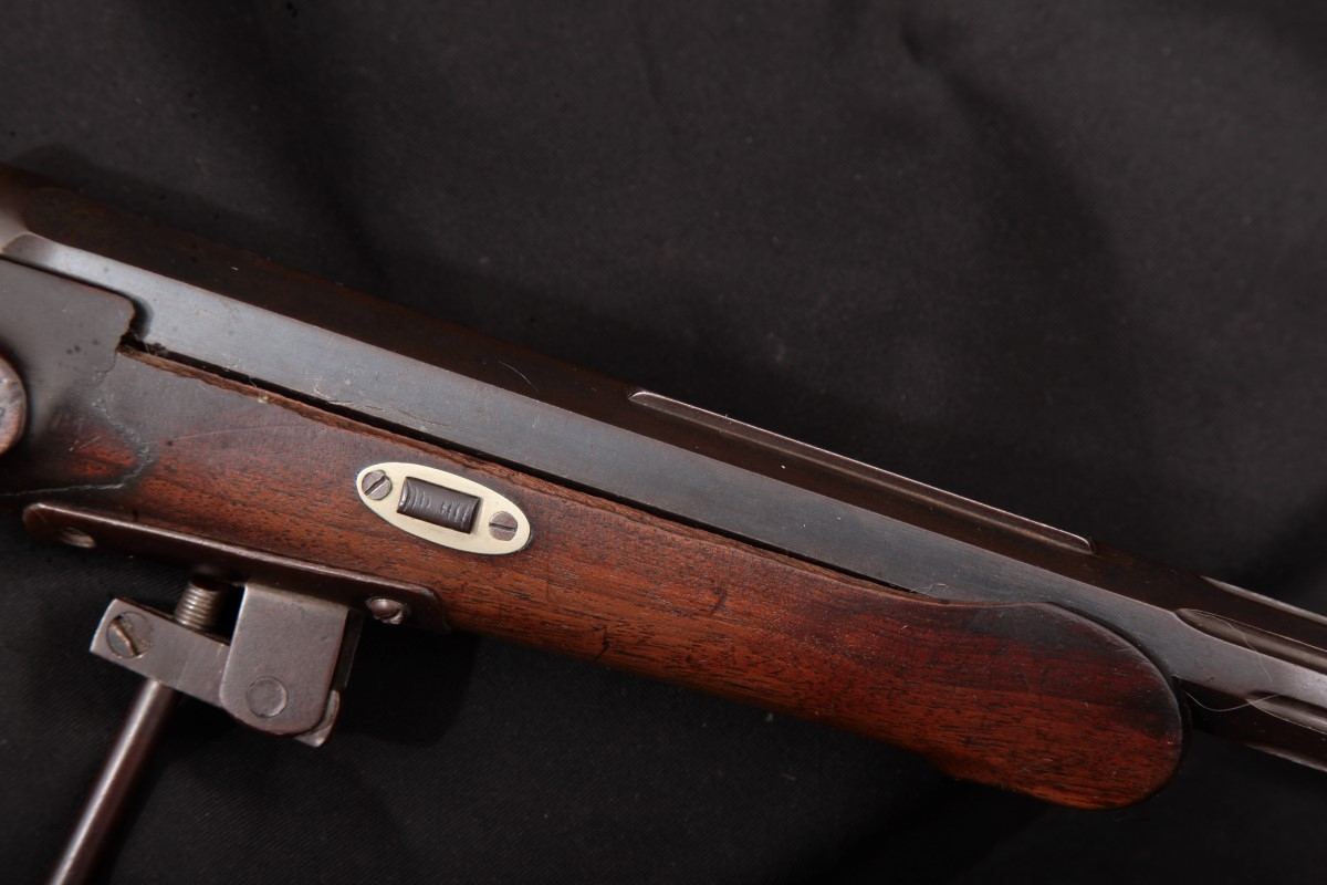 German Martini - Schuetzen Target Tyrolean Style Stock, Double Set Triggers, Blue Fluted 28 7/8” Single Shot Target Rifle, MFD 1891-1912 - Picture 8