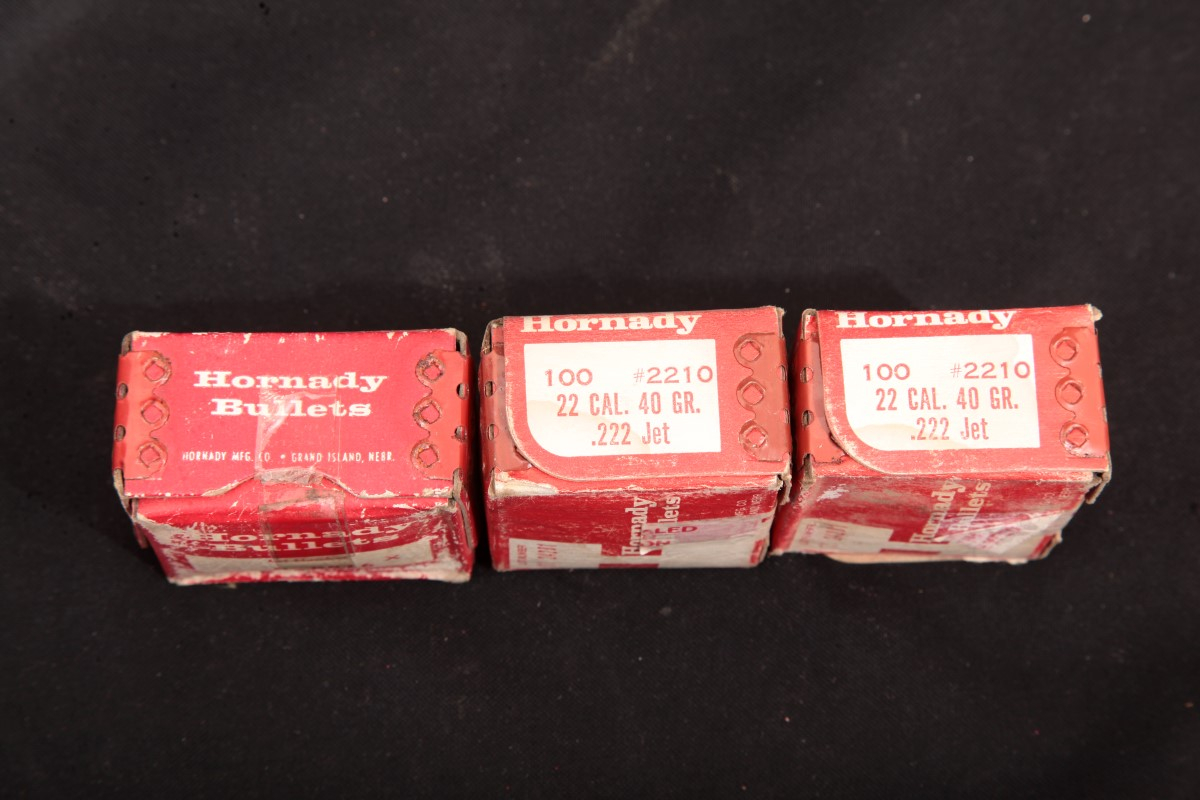 300x Hornady .222 22 Jet Bullets 40 Gr. In Factory Boxes .22 Jet For ...