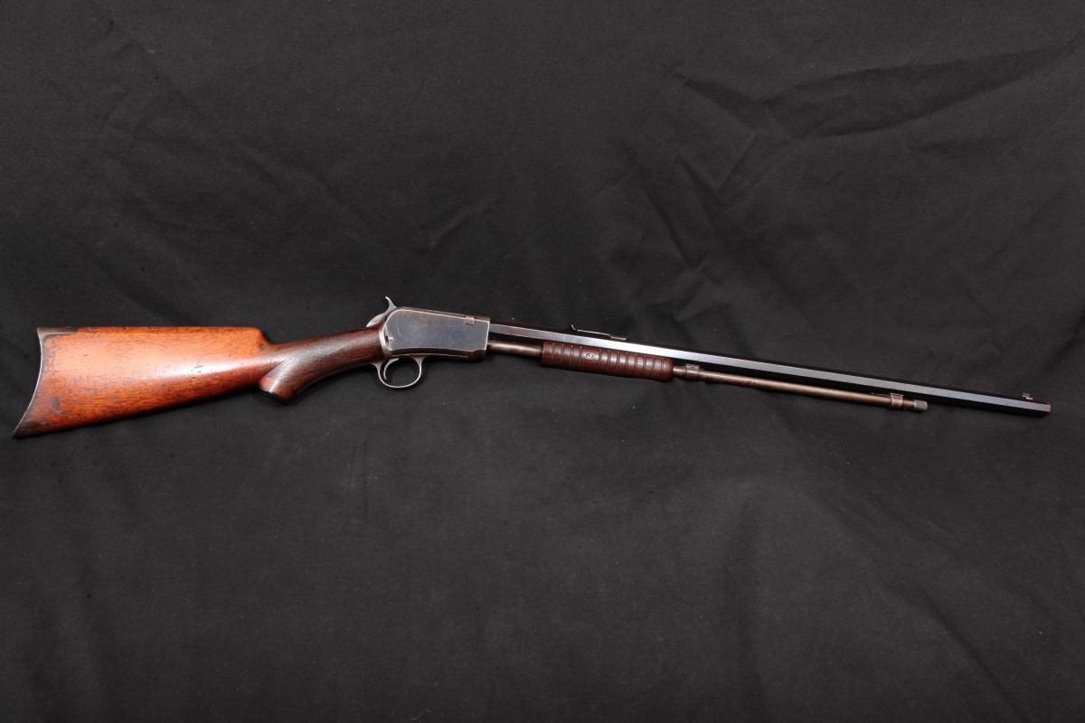 Winchester - Rare Model 1890 3rd Model Deluxe Rifle, Octagon Barrel, Blued, 24”   Pump Action Rifle, MFD 1912, C&R - Picture 8