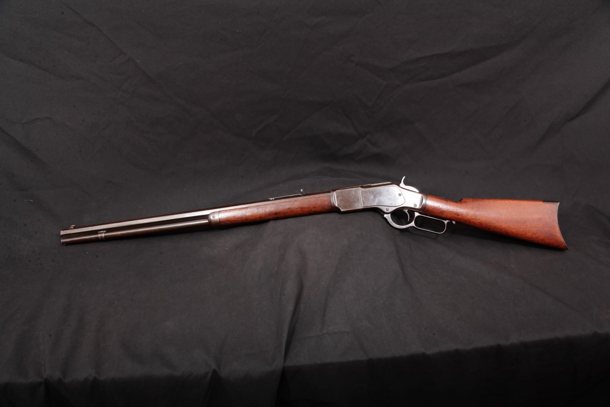Winchester Model 1873 3rd Model Rifle Blued 24 Octagonal Lever Action Rifle Mfd 1905 Candr 38