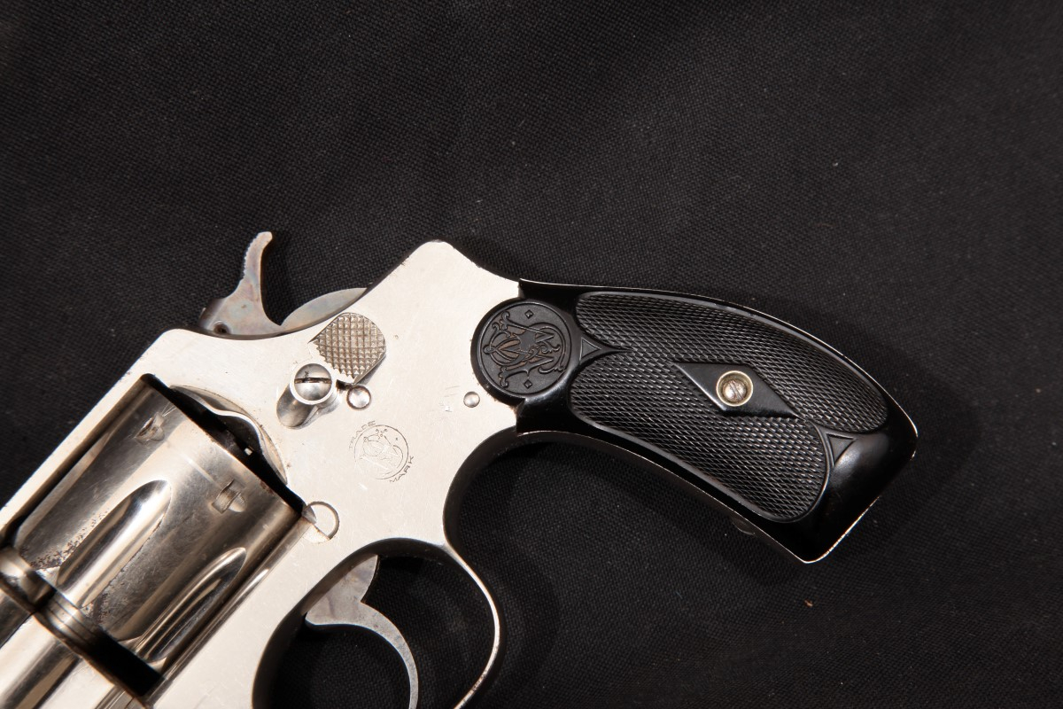 Smith & Wesson - S&W .32 Hand Ejector Model of 1903, 5th Change, Nickel, 4 ¼” DA Revolver, MFD 1910-17, C&R - Picture 6