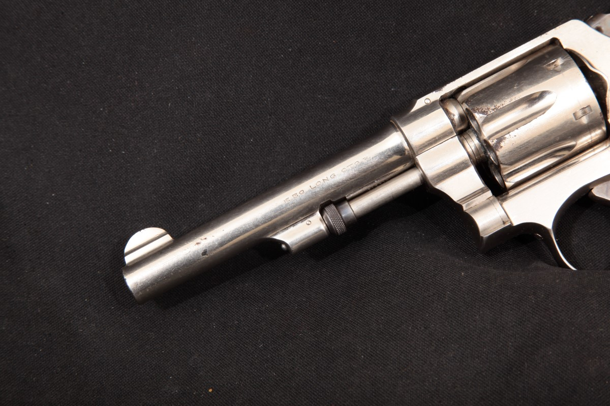 Smith & Wesson - S&W .32 Hand Ejector Model of 1903, 5th Change, Nickel, 4 ¼” DA Revolver, MFD 1910-17, C&R - Picture 8